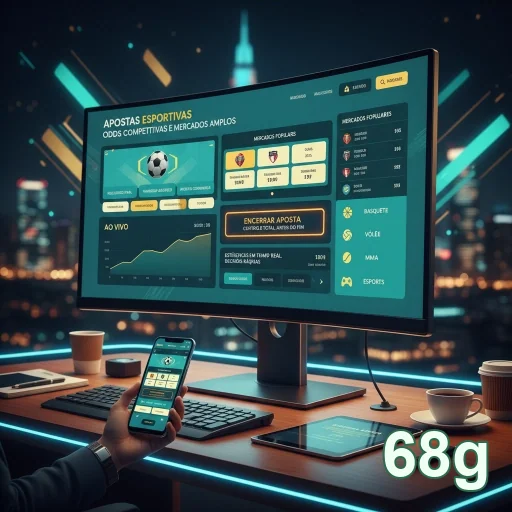 Tela mostrando apostas esportivas na plataforma 68g.