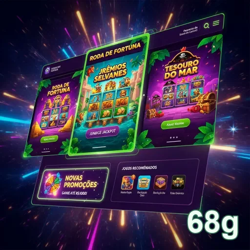 Tela do app 68g mostrando serviços VIP e promoções.