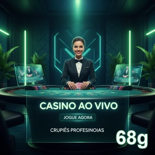 Jogadora em casino ao vivo no 68g, com crupiês profissionais.