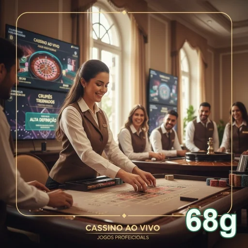 Jogadores interagem com suporte humano no cassino 68g.