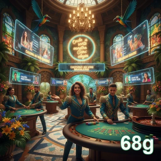 Jogadores VIP no cassino online 68g em ambiente elegante.