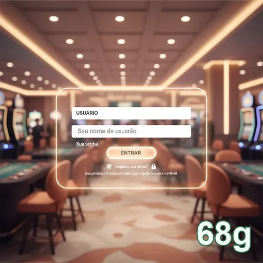 Tela de login da plataforma 68g com serviços VIP.