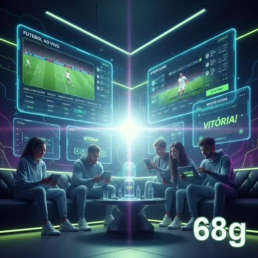 Grupo de jogadores na 68g assistindo a apostas ao vivo.